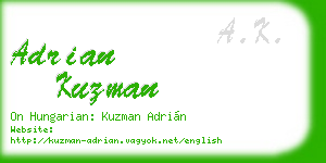 adrian kuzman business card